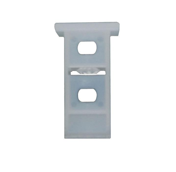 02-179 Bottom View of Kinkco 1-1/2" x 27/32" White Sash Cam