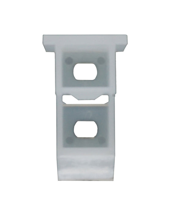 02-179 Top View of Kinkco 1-1/2" x 27/32" White Sash Cam