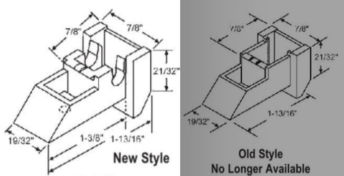 WRS Seasonall 1-13/16" White Sash Cam without Roller  -  2 Pack