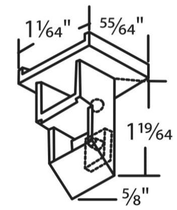 WRS 1-5/16" RH Sash Cam - White