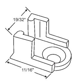 WRS 11/16" Sash Clip for Spiral Balances - White