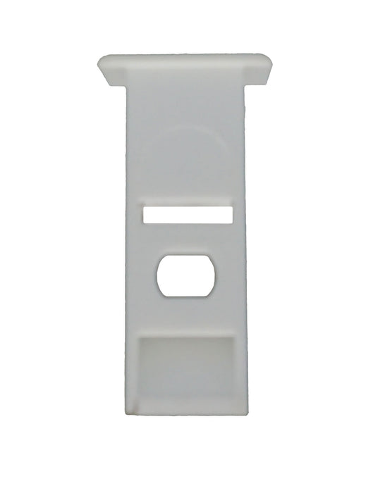 02-206 Bottom View Truth 1-1/2" x 3/4" White Sash Cam