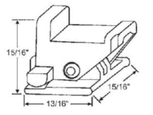 WRS 15/16" Balance Shoe/Foot Attachment for Non-Tilt Spiral Balances - White Nylon