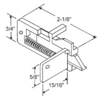 2-1/8" Tilt Latch Set - Black