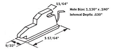 WRS 1-17/64" Vent Lock - White