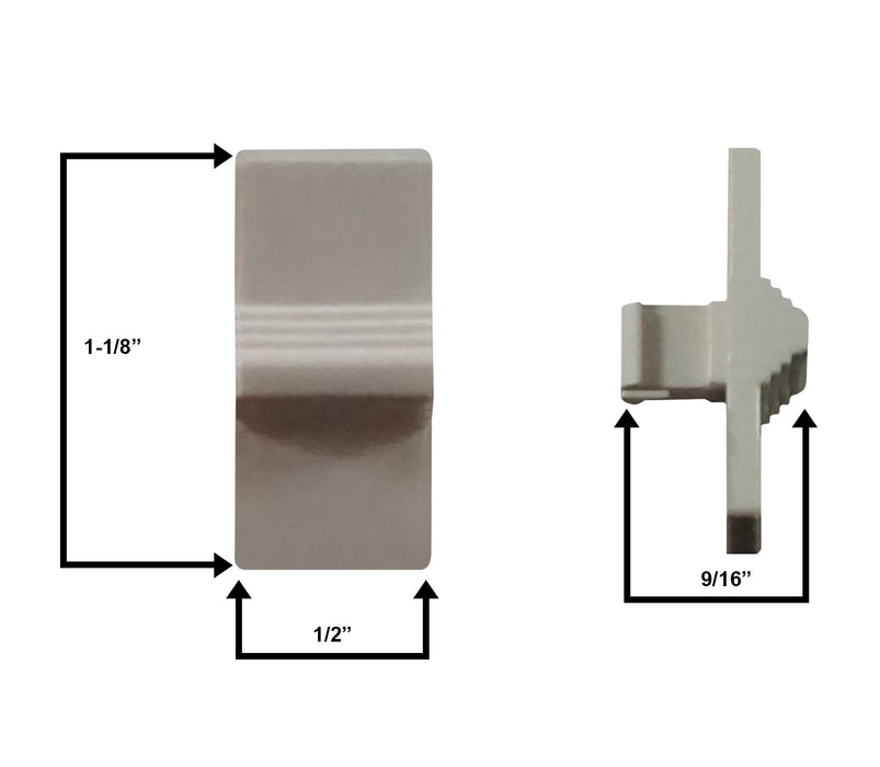 WRS 1-1/8" Tilt Latch Thumb Button - White