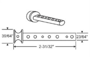 WRS 3" Pivot Bar with 5-Hole Configuration - White Nylon