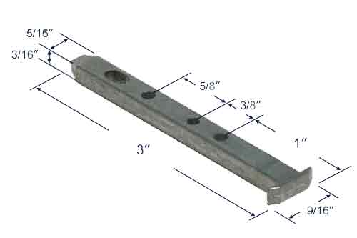 02-26-272 Diagram of 3" Die Cast Pivot Bar