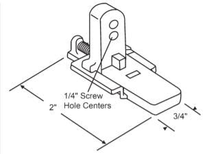 WRS 2" Non-Handed Sash Retainer/Tilt Latch - Black