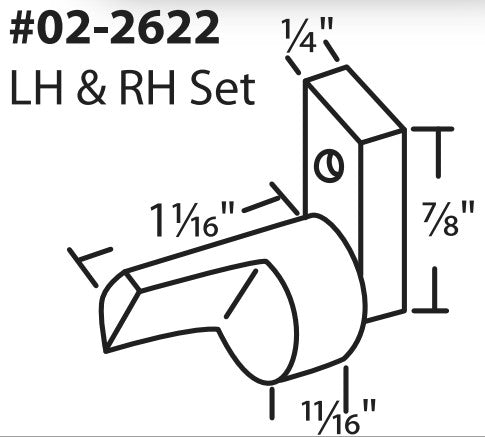 WRS 1-1/16" LH & RH Pivot Bar Set
