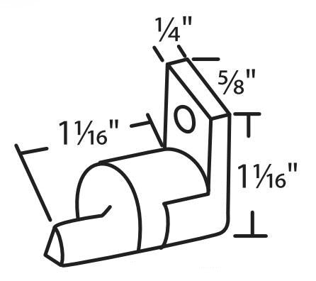 WRS 1-1/16" x 5/8" RH Pivot Bar