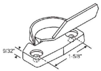 WRS 1-5/8" Die Cast Left or Right Hand Sweep Lock - Brite Finish