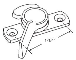 WRS Rusco Die-Cast Sweep Lock 1-1/4"