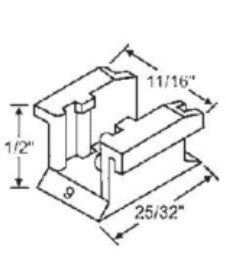 WRS AirMaster Left or Right Hand Sash Clip for 3/8" Spiral Window Balances - White