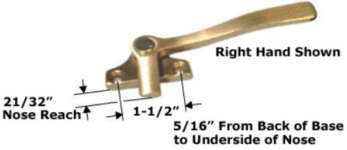 WRS Cam Handle Nickel Bronze - Left and Right Hand Sold Separately
