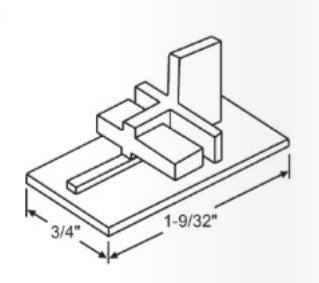 WRS 1-9/32" Lower Dust Cap/Slide Guide Set  -  White