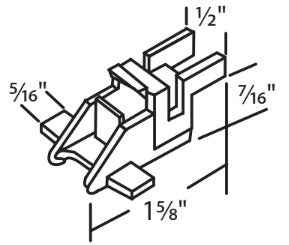 WRS Crossly 1-5/8" Special Winged Top Guide  -  White
