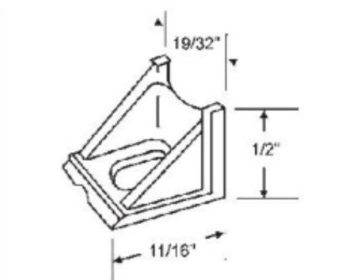 WRS Off White Spiral Balance Sash Guide - 100/150 Series