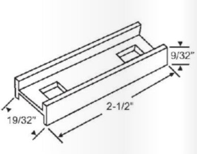 WRS 40 Series 2-1/2" Sash Carrier Lock  -  Aluminum