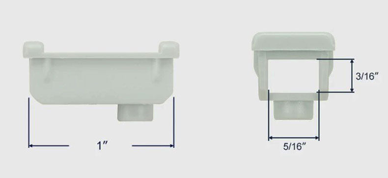 WRS 1" Pivot Bar Housing  -  White