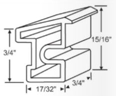 WRS 15/16" Sash Stop - Black