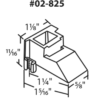 02-825 Diagram of WRS 1-5/16" x 1-1/8" Sash Cam Set