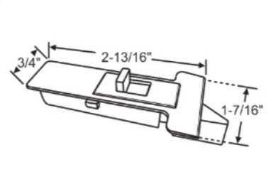 WRS 2-13/16" Tilt Latch Set - White
