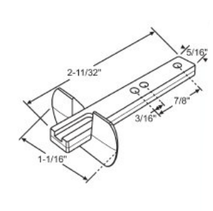 02-887 Diagram of WRS 2-11/32" Flared Pivot Bar