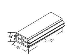 WRS 2-1/2" Rubber Sash Stop - Black