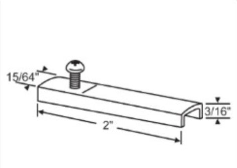 WRS 2" Pivot Bar with Screw - Stainless Steel
