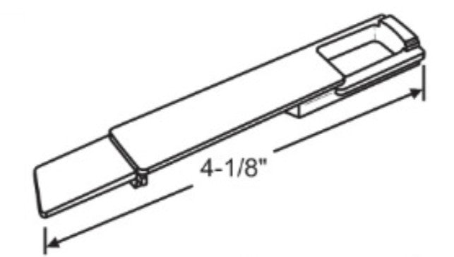 WRS 4-1/8" Left & Right Hand Plastic Slide Bolt Set - White