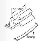 WRS 1-15/16" Spring Loaded Handle - Mill Finish