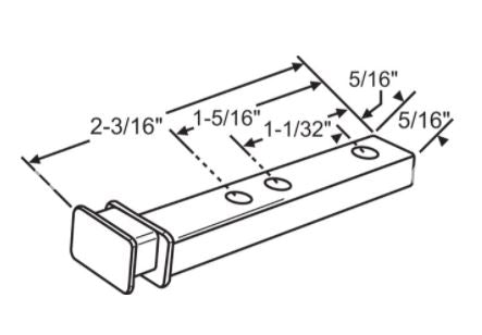WRS 2-1/4" Die Cast Pivot Bar - Square Head