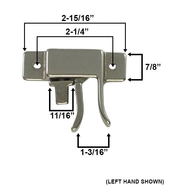 WRS Left or Right Hand Automatic Squeeze Limit Lock - White Bronze