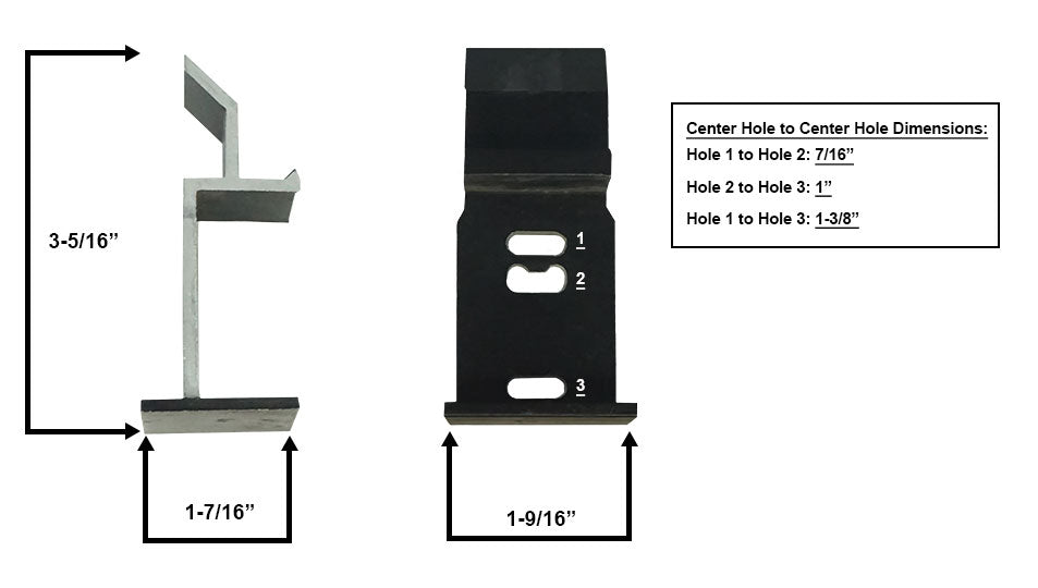 WRS 3-5/16" Sash Cam - Black Aluminum