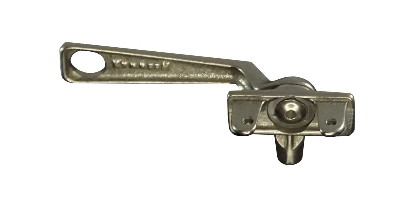 WRS Kawneer Left or Right Hand Angle Base Cam Handle with Pole Hole - Nickel Bronze