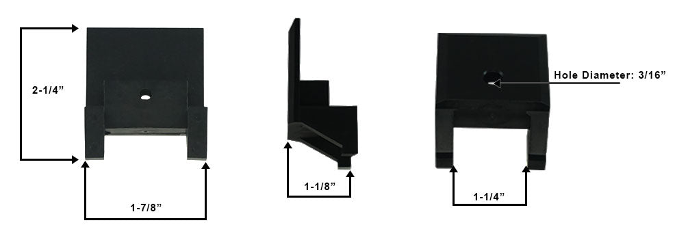 WRS 2-1/4" Sash Guide - Black