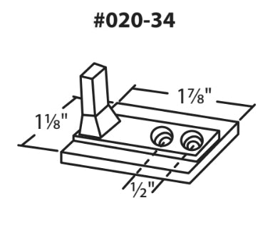 020-34 Diagram of WRS Manganese Bronze 1-7/8" Pivot Bar