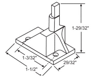 WRS Zinc Side-Mount Pivot Bar - Left & Right Hand Set