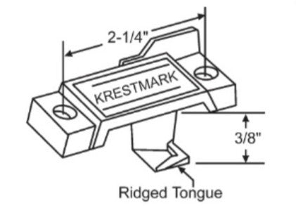 WRS Krestmark 2-1/4" Sweep Lock - Black