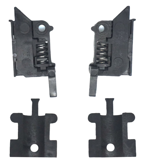1-1/2" x 1-1/16" Tilt Latch Assembly Set with Stops - Black