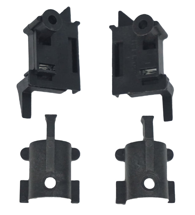 1-1/2" x 1-1/16" Tilt Latch Assembly Set with Stops - Black