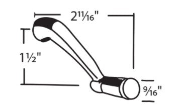 WRS Aluminum Operator Handle  -  3/8" Spline
