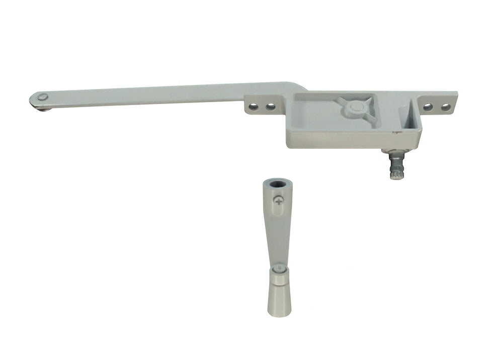 WRS 8" Face Mounted Left Hand Casement Operator and Handle Set - White