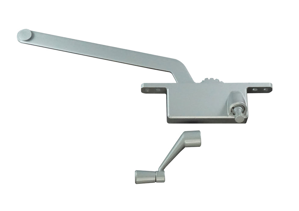 WRS Right Hand Single Arm 8" Casement Operator and Handle Set  -  Aluminum