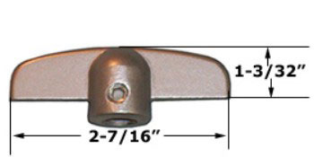 WRS 3/8" T-Crank Operator Handle - Brown