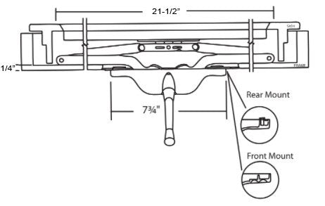 WRS Truth 21-1/2" Scissor Arm Awning Operator - Bronze, Rear Mount