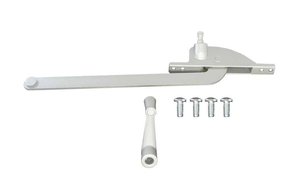 WRS Left Hand 9" Single Arm Operator with Handle, Face Mount - Aluminum