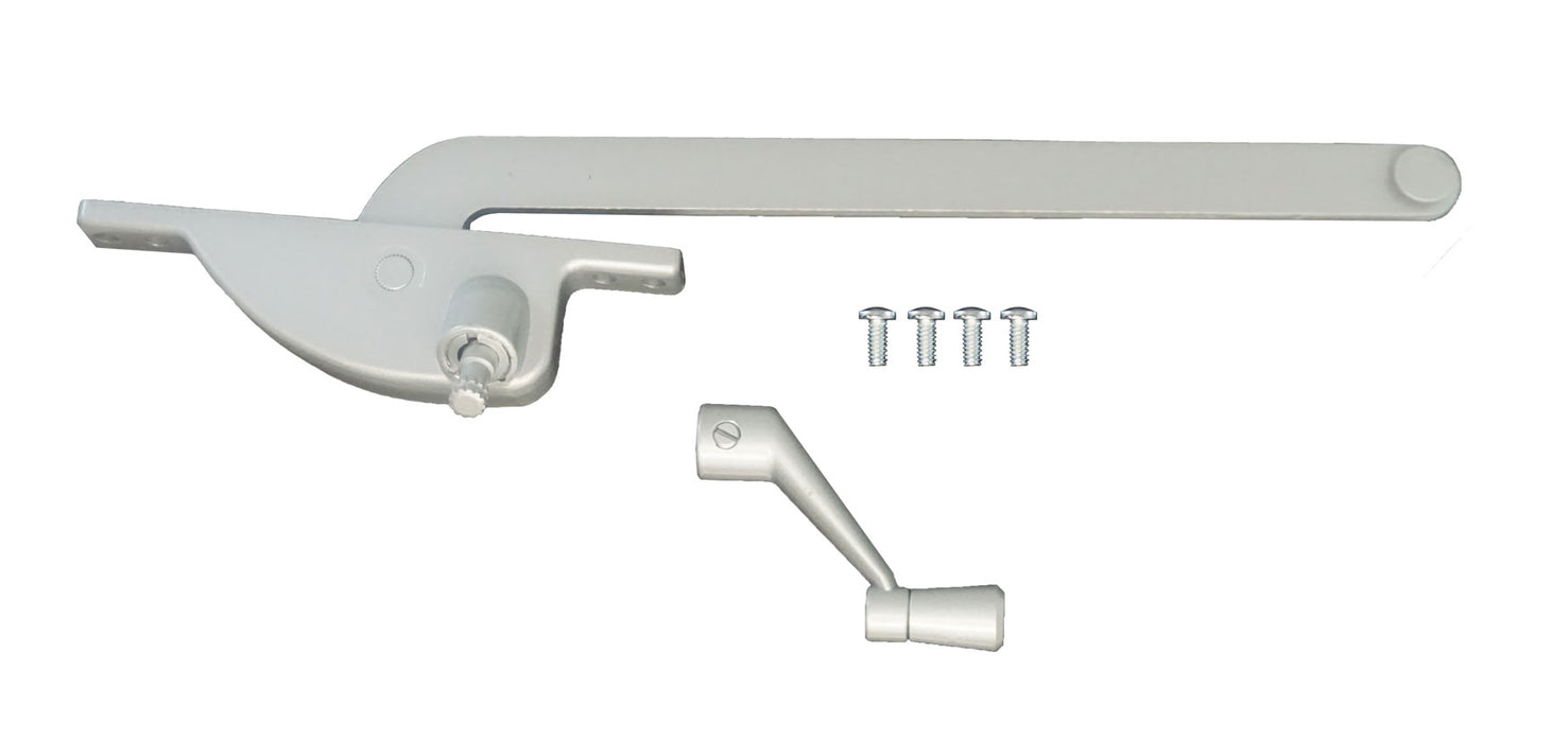 WRS Left Hand 9" Single Arm Operator with Handle, Face Mount - Aluminum