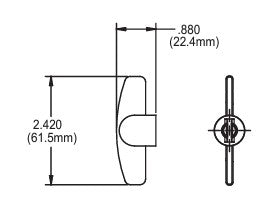 WRS Truth Hardware 11/32" T Operator Handle - White, Bronze, Clay